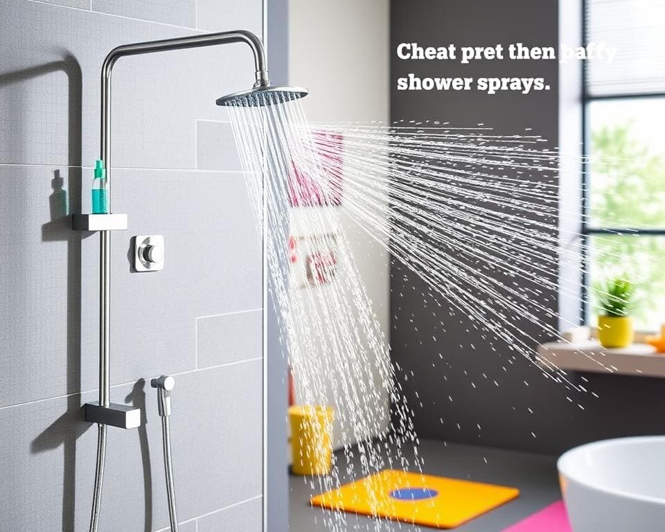 Douchepanelen met een kindvriendelijke straalstand