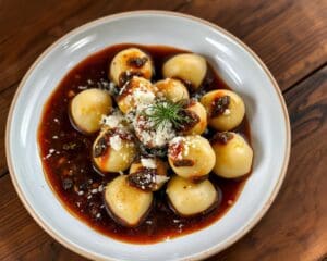 Gnocchi met truffelsaus en verse Parmezaan