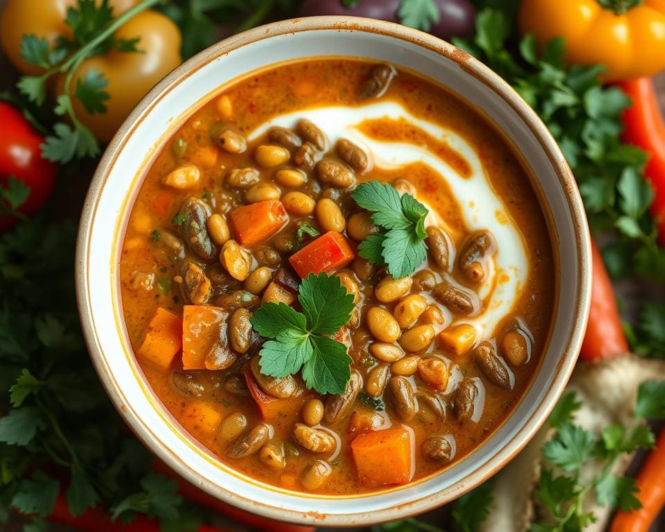 Groentencurry met linzen en een vleugje kokos