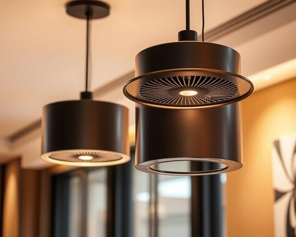 Hanglampen met een ingebouwde ventilatieoptie
