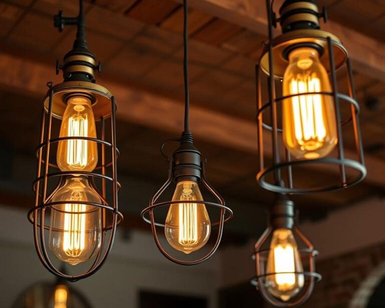 Hanglampen met een vintage Edison-bulb uitstraling