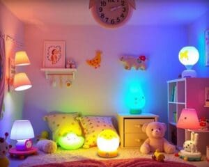 Kinderlampen met een instelbare lichtkleurfunctie