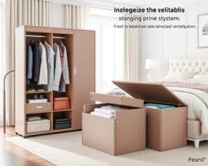 Opbergboxen met ventilatiesysteem voor kleding