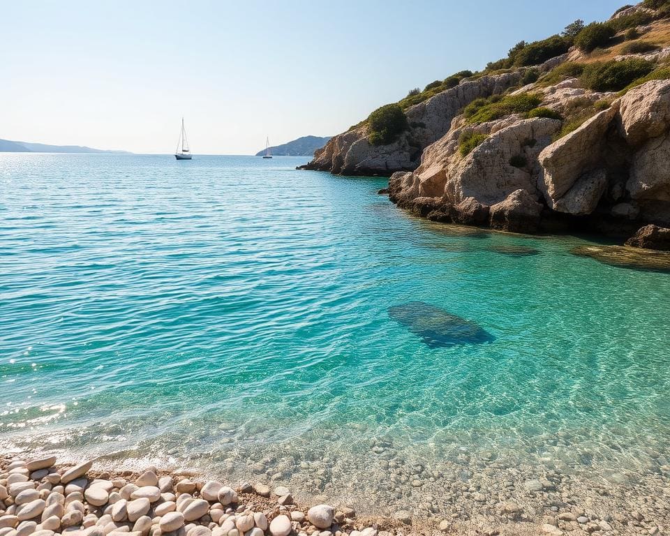 Rustige baaien van Mykonos