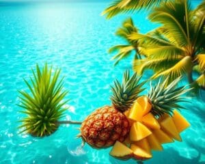 Tropische Blue Lagoon met een twist van ananas