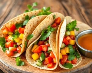 Volkoren wraps met een frisse groentesalsa