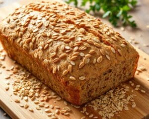 Volkorenbrood met lijnzaad en havervlokken