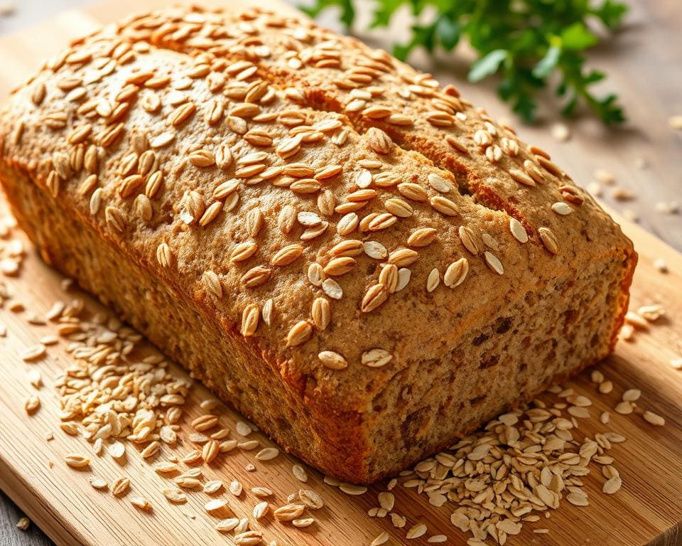 Volkorenbrood met lijnzaad en havervlokken