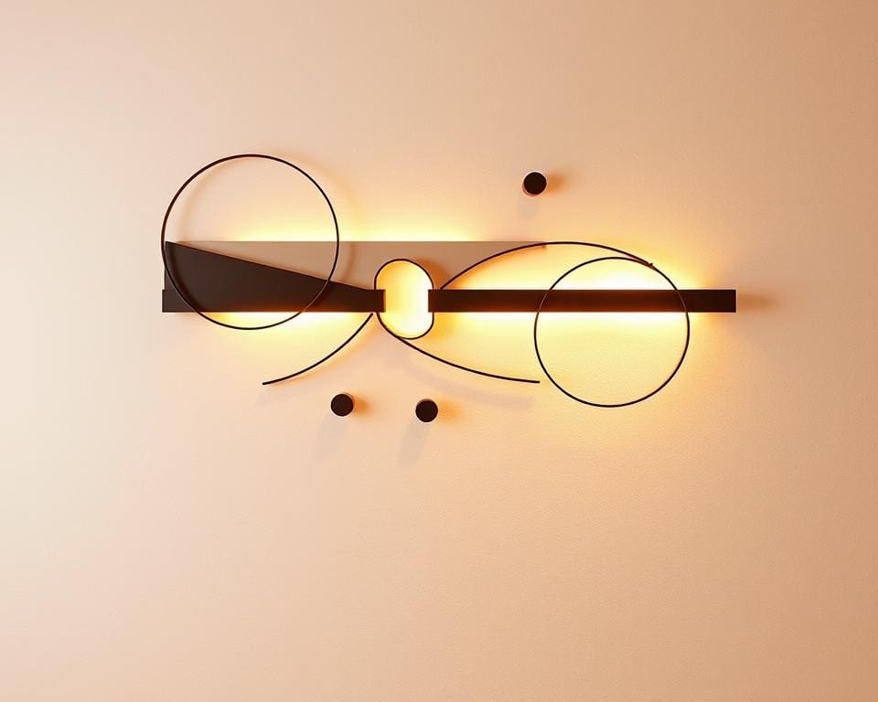 Wanddecoratie met geïntegreerde verlichting voor stijl