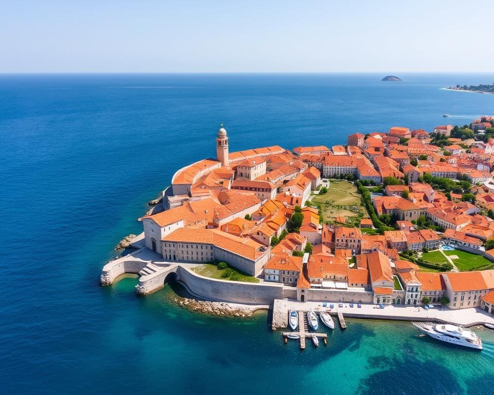 historische stad Dubrovnik met stadsmuren