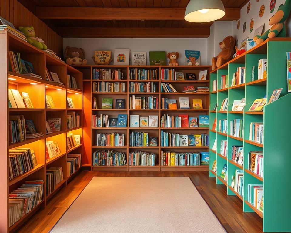 kinderboekenrekken met verstelbare planken