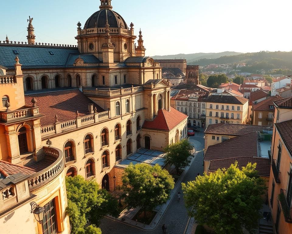 oude universiteit en sfeervolle straten Coimbra