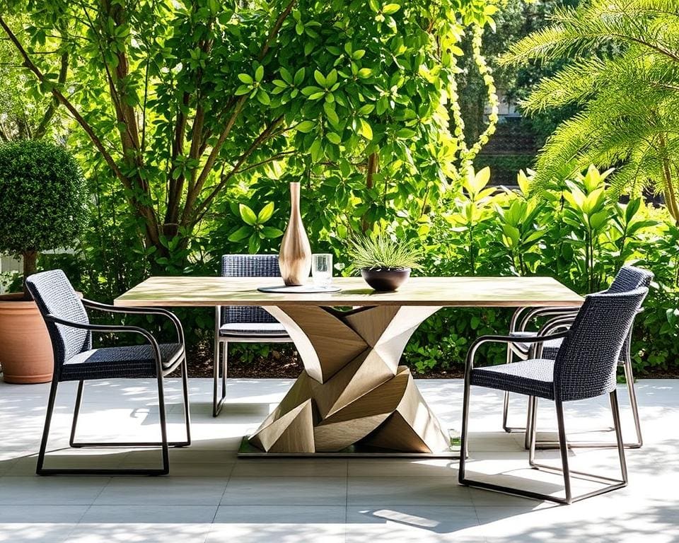 tuintafels met een multifunctioneel draaiend blad