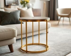 Design bijzettafel met goudkleurige poten