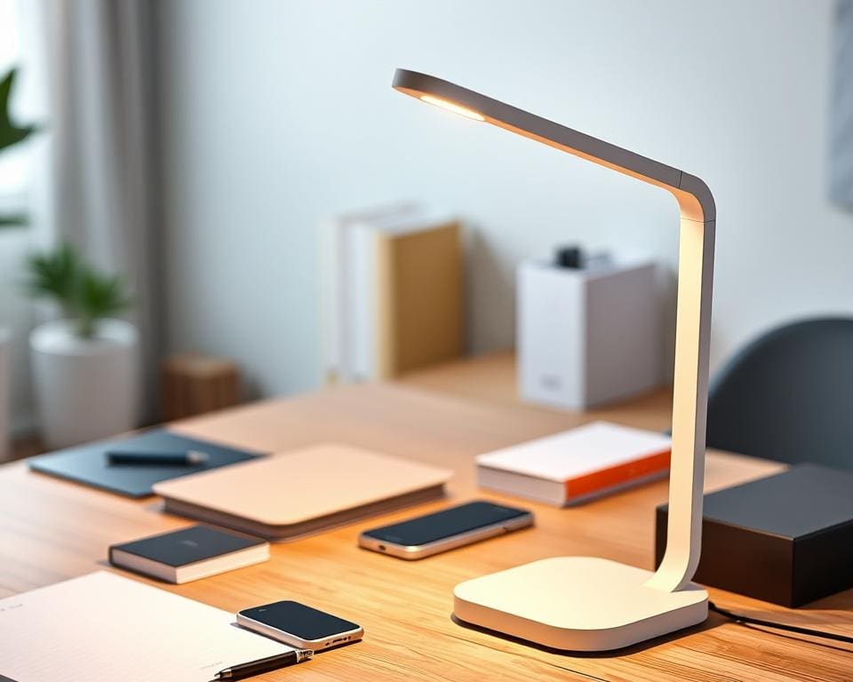 Design bureaulamp met USB-oplader: stijlvol en handig