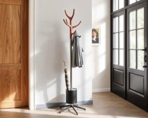 Design kapstok met ingebouwde paraplubak