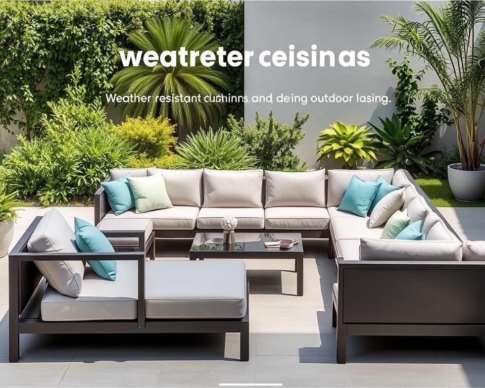 Design loungeset met weerbestendige kussens