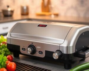 Elektrische grill met ingebouwde thermostaat