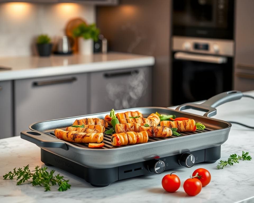 Elektrische grillpan met keramische coating