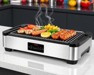 Elektrische grillplaat met dubbele temperatuurinstellingen