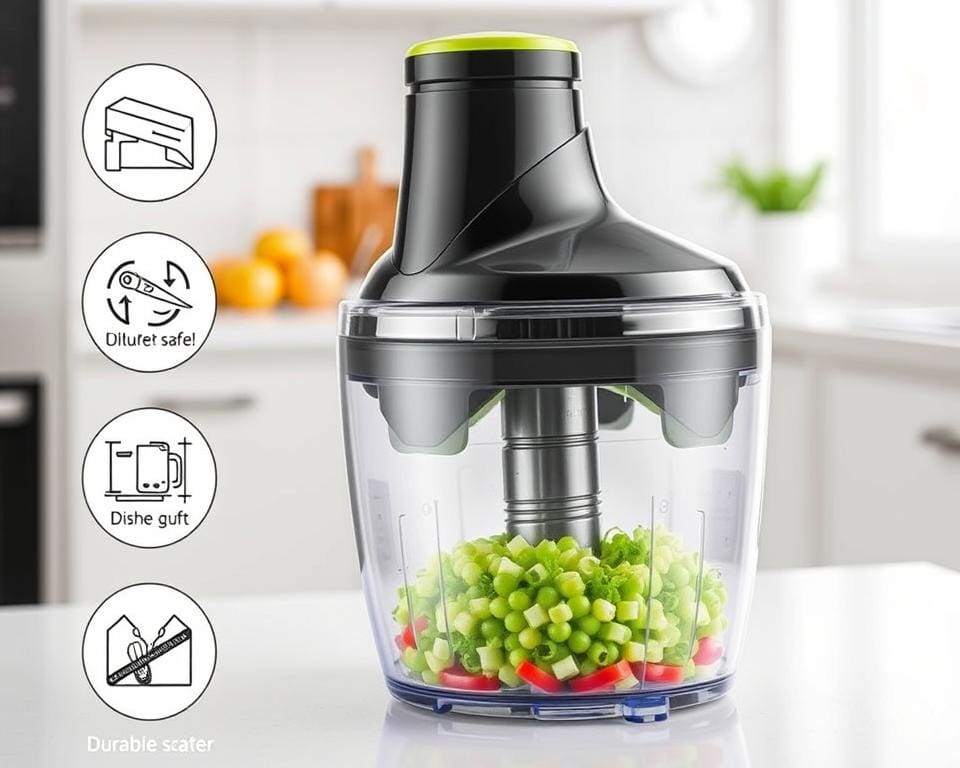 Elektrische hakmolen met vaatwasbestendige onderdelen