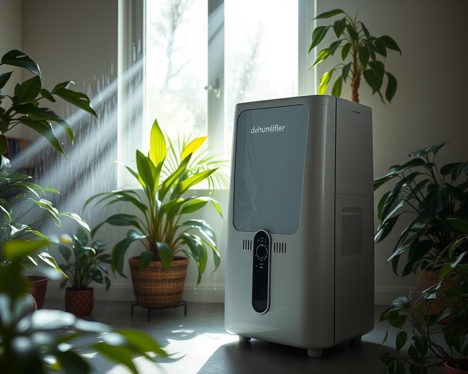 Elektrische luchtontvochtiger voor vochtige ruimtes