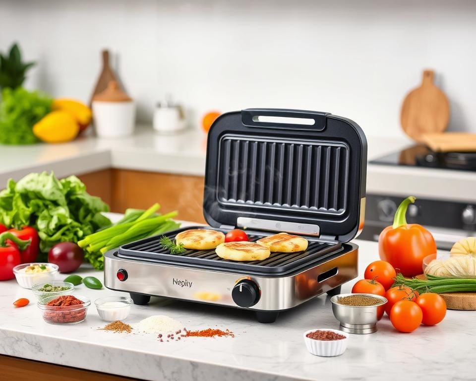 Elektrische mini-grill voor snelle maaltijden