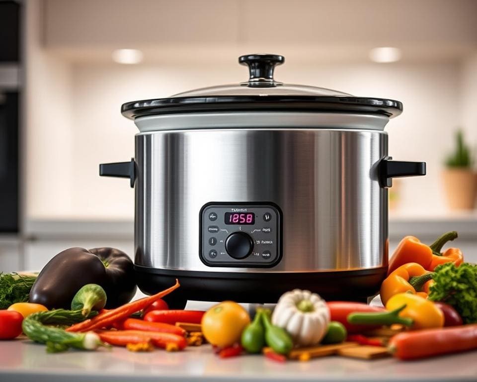 Elektrische slowcooker met digitale timer