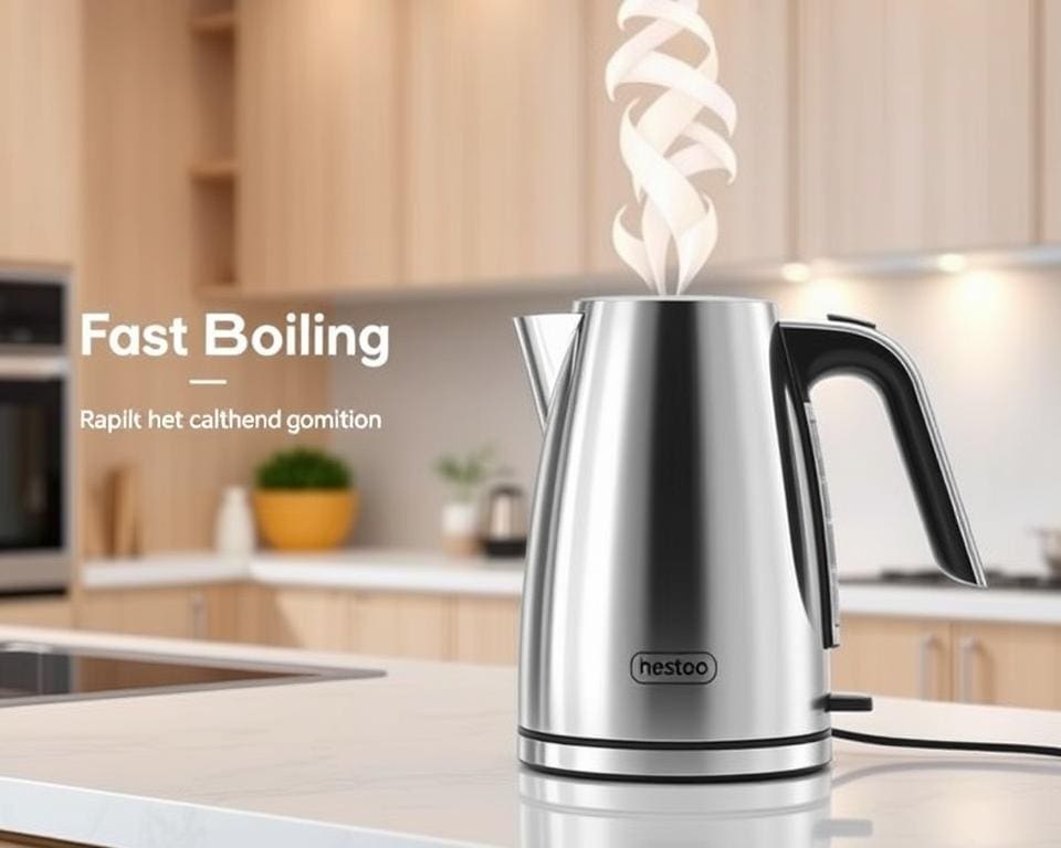 Elektrische waterkoker met snelle kookfunctie