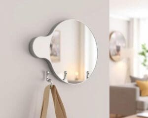 Handige wandhaken met geïntegreerde spiegel