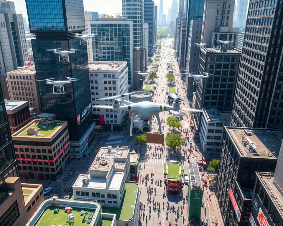 Hoe verbeteren drones de logistiek in stedelijke gebieden?