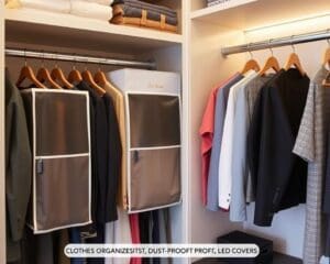 Kledingorganizers met stofvrije afdekking