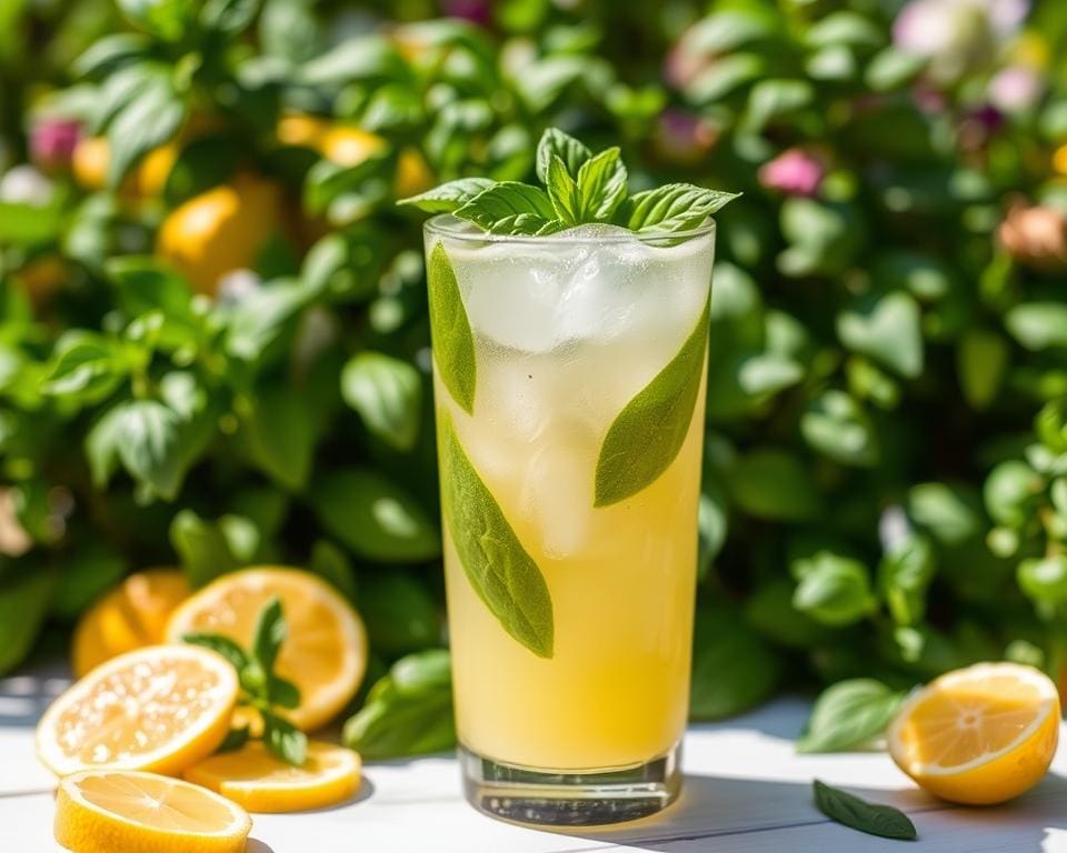 Lemon Basil Cooler frisheid in een glas