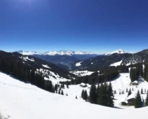 Leysin: Zwitsers skiën met prachtig uitzicht