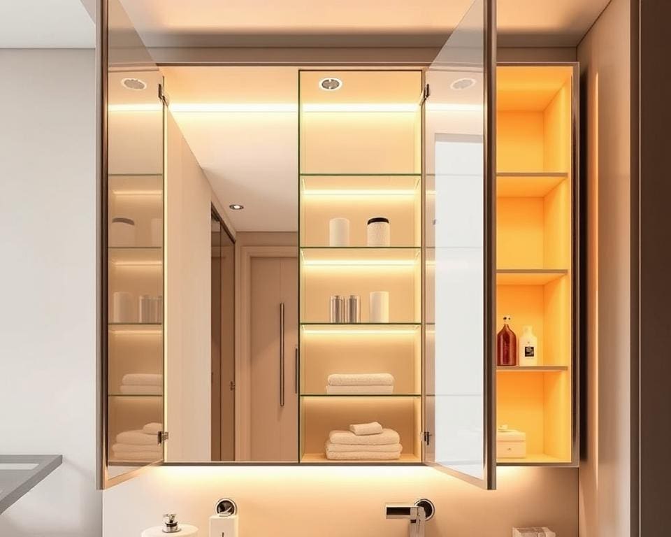 Luxe badkamerkast met LED-verlichting