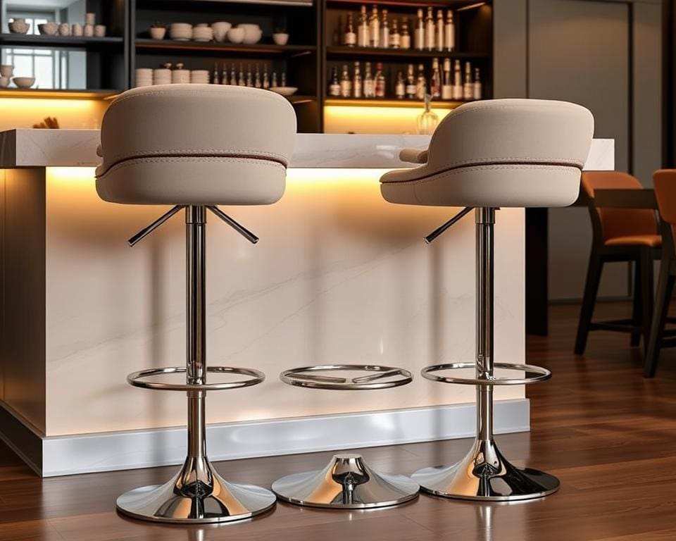 Luxe barkrukken met verstelbare zithoogte