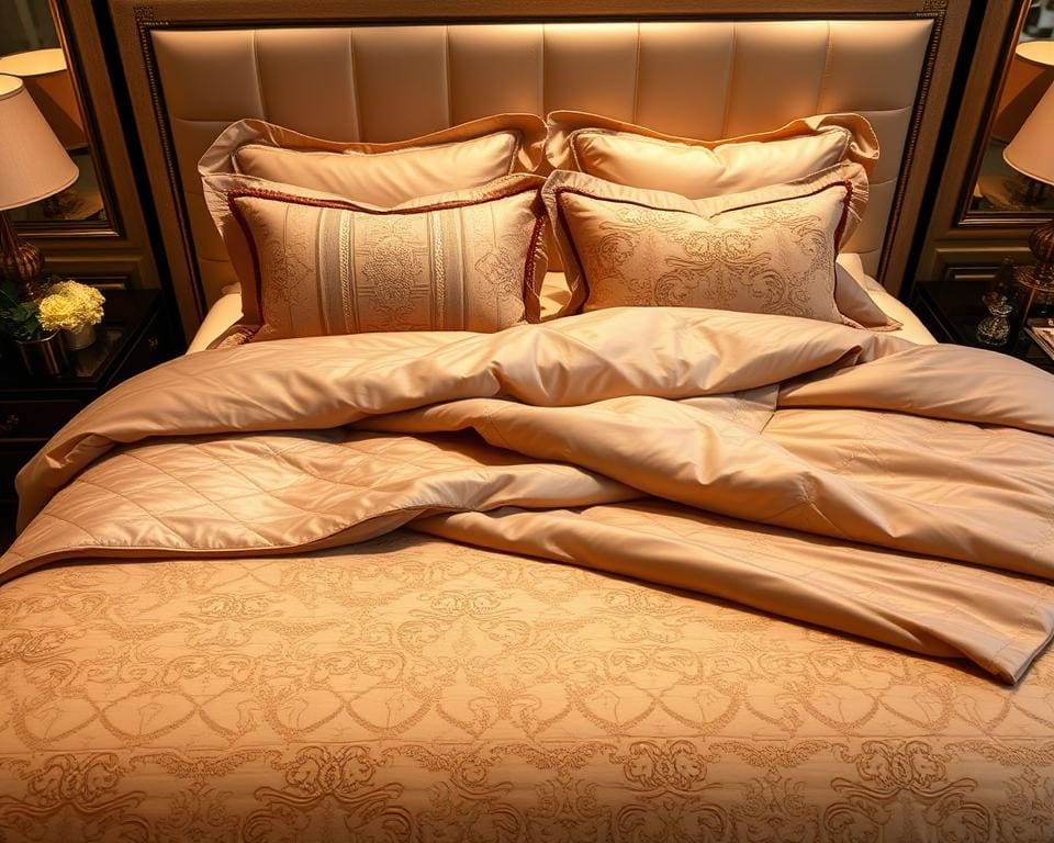 Luxe bedsprei met gewatteerde structuur