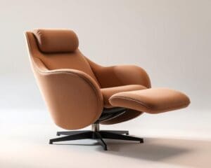 Luxe fauteuil met geïntegreerde voetensteun