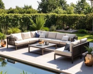 Luxe loungeset met verstelbare kussens: optimaal relaxen