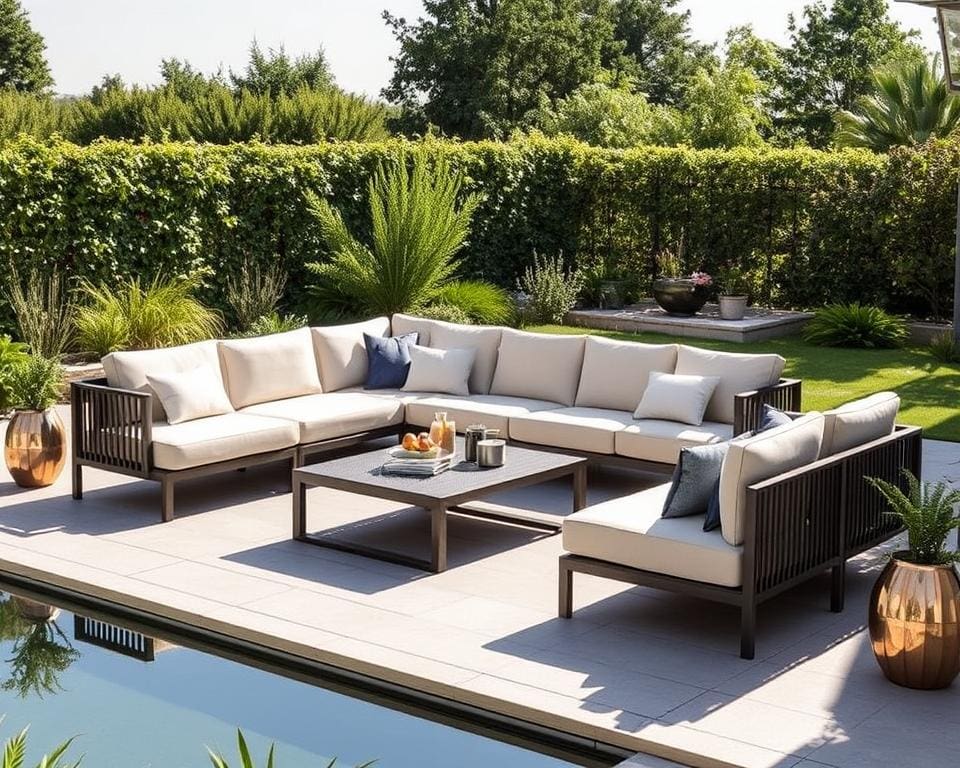 Luxe loungeset met verstelbare kussens: optimaal relaxen