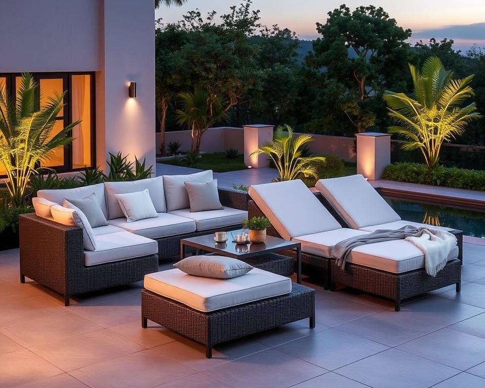 Luxe loungeset met zachte, wasbare hoezen