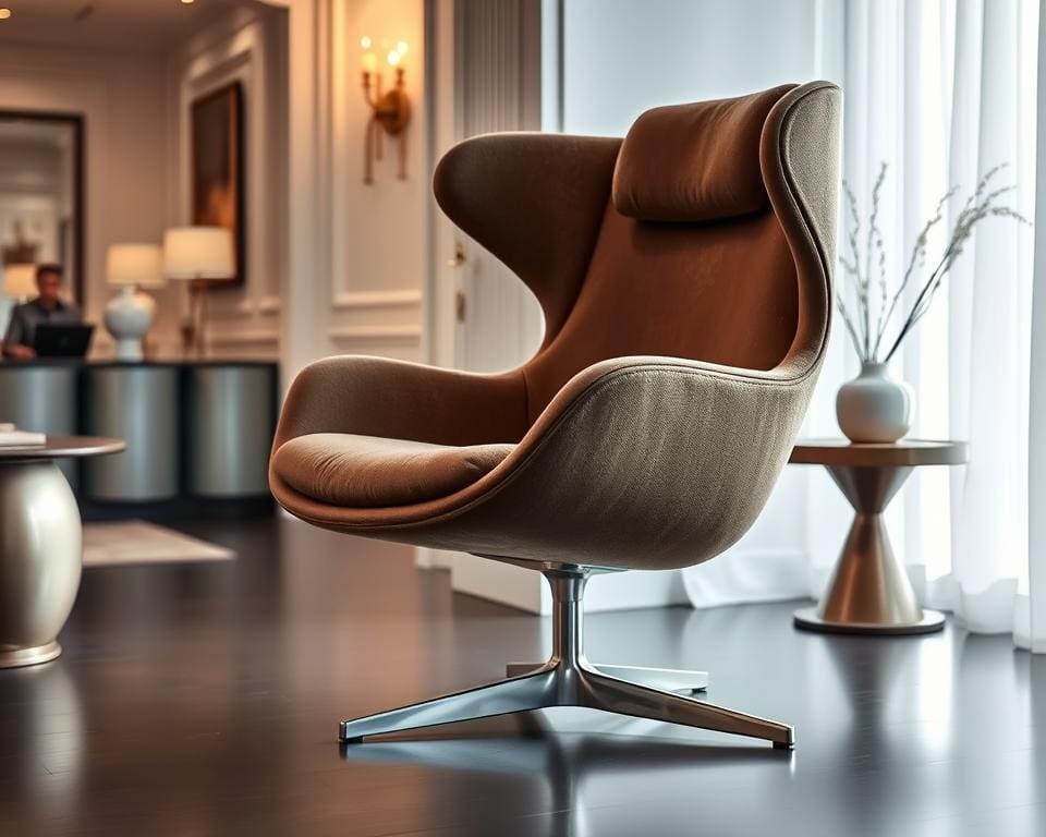 Luxe loungestoel met draaibare basis