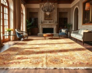 Luxe vloerkleed in warme aardetinten