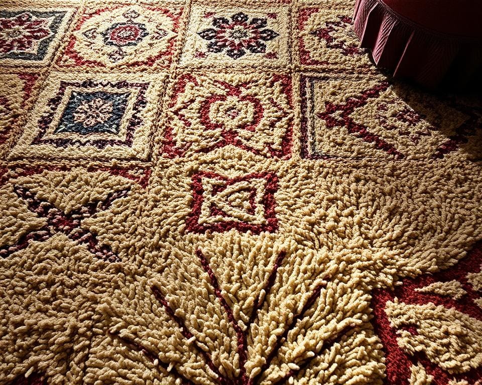 Luxe vloerkleed met hoogpolige structuur