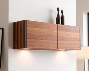 Moderne wandkast in hout en staal: industrieel en stijlvol