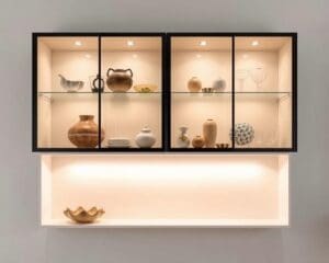 Moderne wandkast met glazen deuren: toon je mooiste spullen
