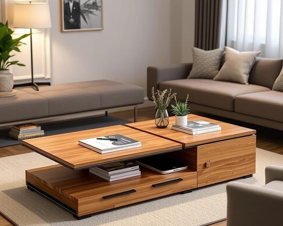 Opvouwbare salontafels met opbergruimte