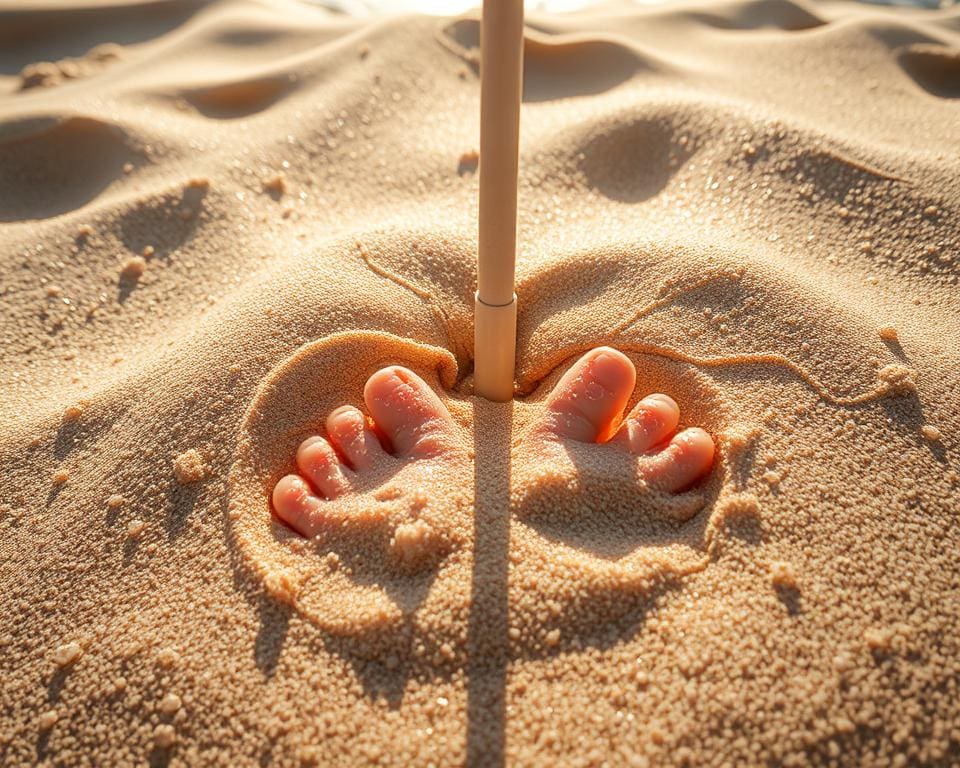 Parasolvoeten met zand- en waterverzwaring