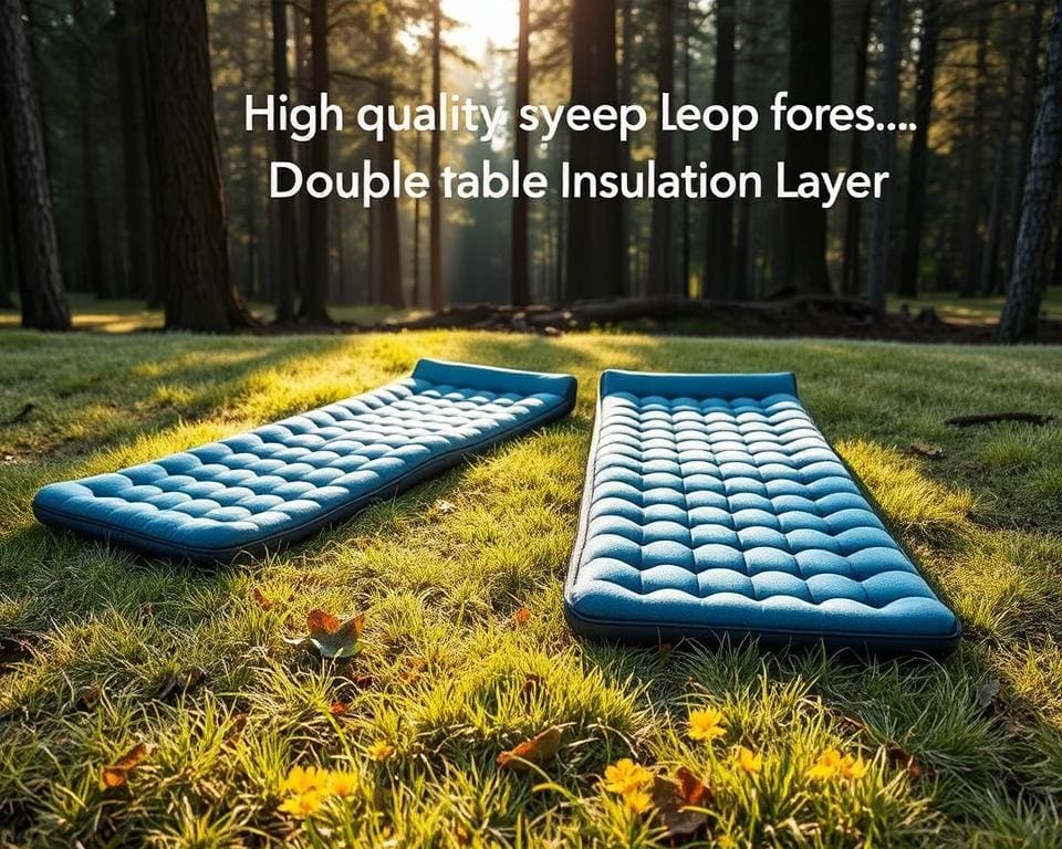 Slaapmatten met dubbele isolatielaag voor comfort