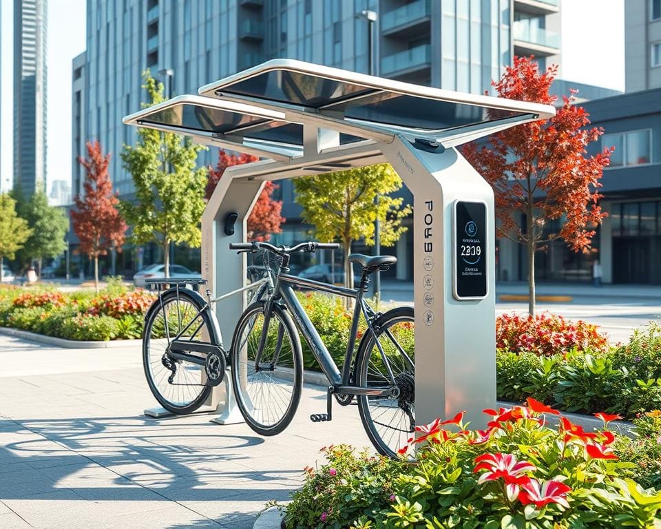 Slimme fietsenrekken met antidiefstalfunctie